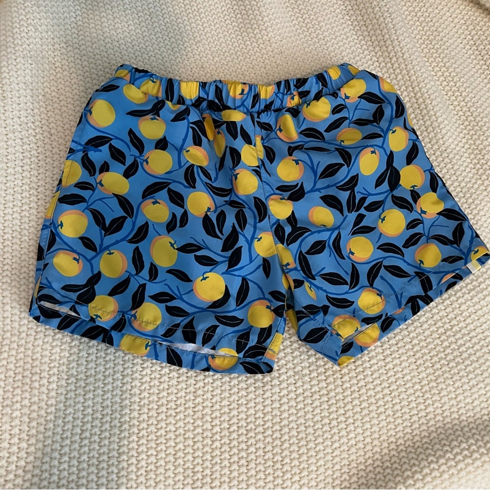 Summersalt Lemon Print Swim Shorts Sz 5T